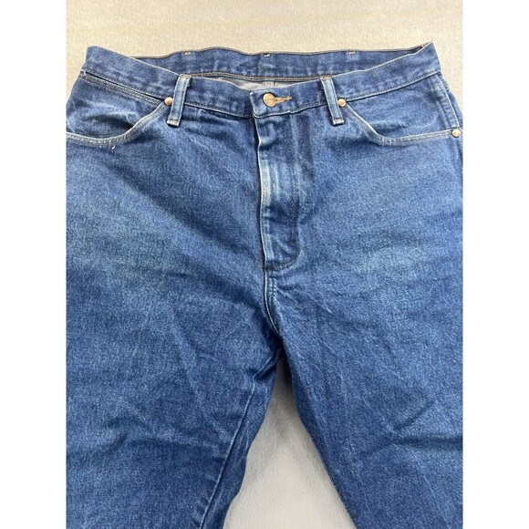 Wrangler Jeans Mens 36X30 Blue Cowboy Cut 13MWZ Western Rodeo American Denim - Picture 4 of 11